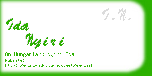 ida nyiri business card